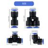 30Pcs Push To Connect Fitting Set Plastic 1/4in OD Air Hose Fitting Pneumatic Connector Air Line Connect Fitting Assortment Kit