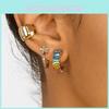 Glass Gem Vibrant Stud Earrings With Modern Geometric Shapes For Daily Wear