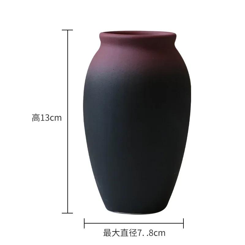 

Nordic Home Decoration Handmade Ceramic Vase Furnishing Articles Vibrant Color Ornaments Tabletop Green Plant Flower Pot