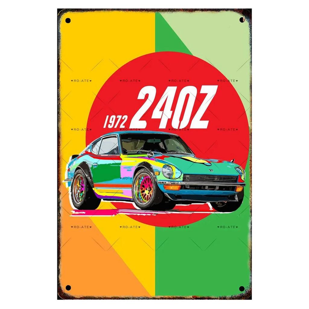 Plaque Metal Tin Signs Classic Cars Wall Decoration Vintage Art Posters Iron Painting for Man Cave Home Cafe Game Room Club Bar