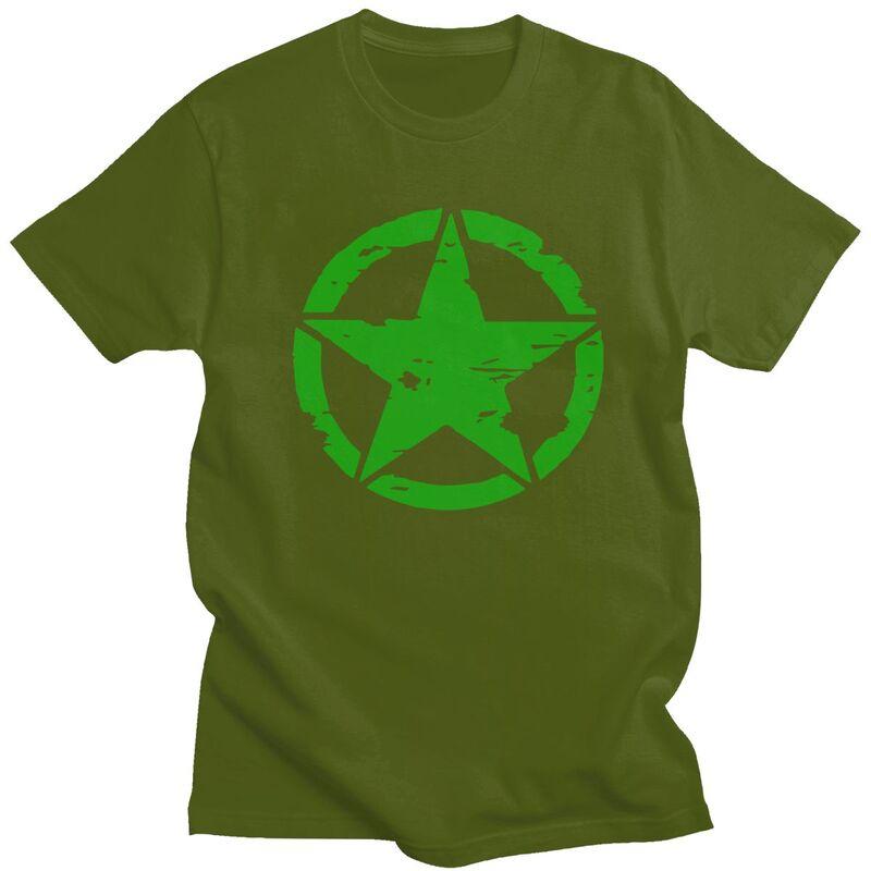 Custom Mens US Tactical Military Star T Shirts ShortSleeve Cotton Tshirts Streetwear Tshirt Casual Tee Loose Fit Clothes
