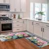 1Pcs Bohemian Romantic Flower Soft Kitchen Rug Anti-Fatigue Kitchen Rug Waterproof Non-Slip Rugs Set Runner Rug Rug Absorbent Carpet For Kitchen