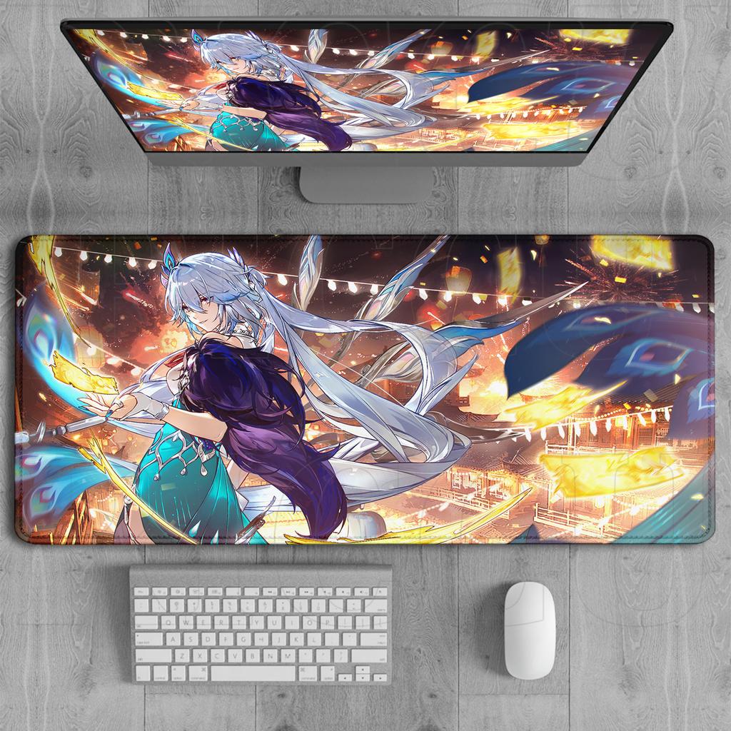 XXL Natural Rubber Yao Guang Honkai Star Rail Mousepad Rug Gaming Office Keyboard Mouse Pad Nonslip PC HD Printing Desk Mat