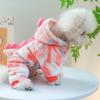 Colorful Style Pet Dinosaur Costume Cartoon Flannel Dog Hoodie Winter Puppy Clothes  Autumn Winter