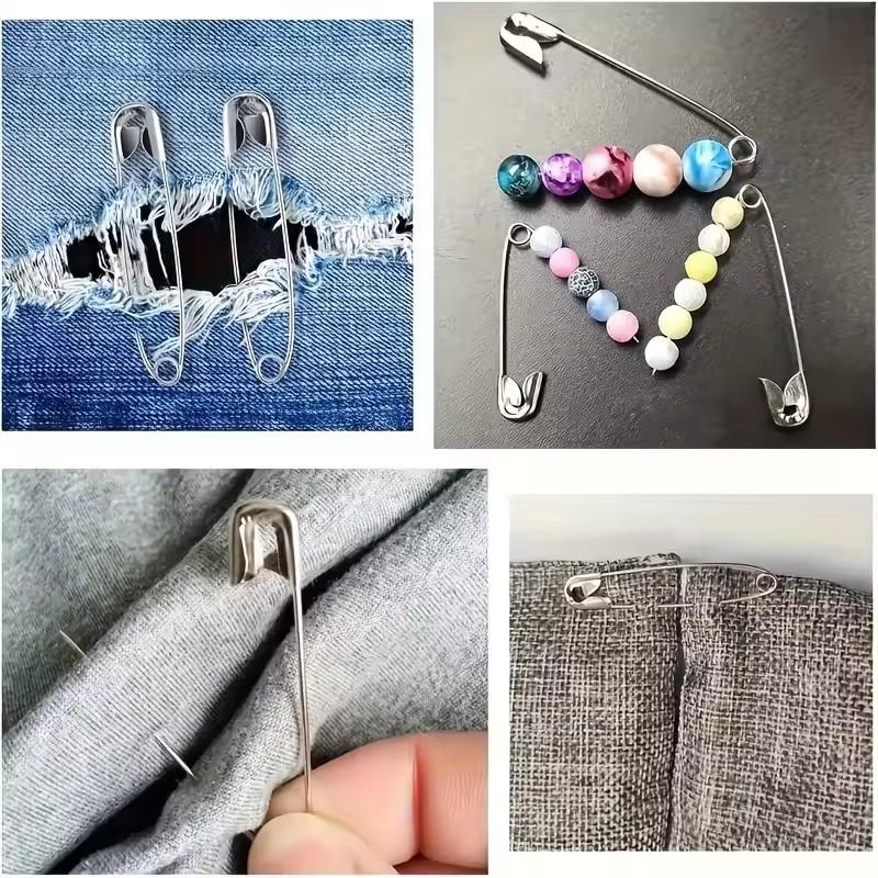220Pcs safety pin, different sizes to meet a variety of needs, silver safety pin, sharp clothes safety pin, sewing kit
