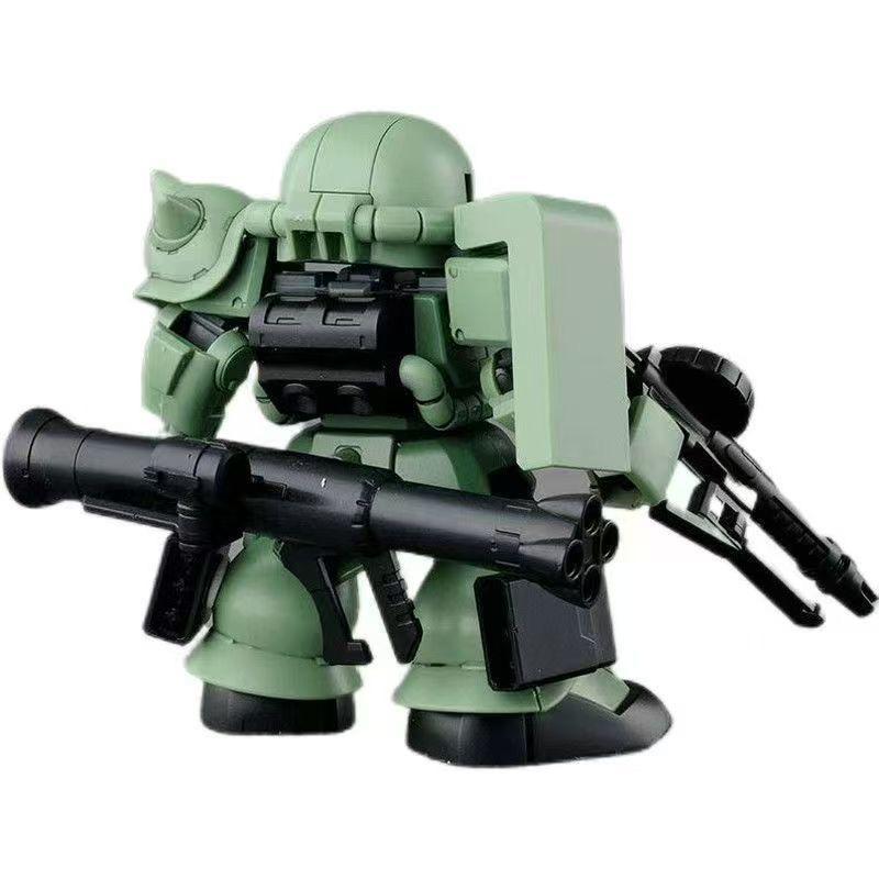Cute Assembly Model Toy Zaku Ii Mass Production Een Version Q Version Mobile Suit Robot Model Kit for Ages 8 And Above Gift