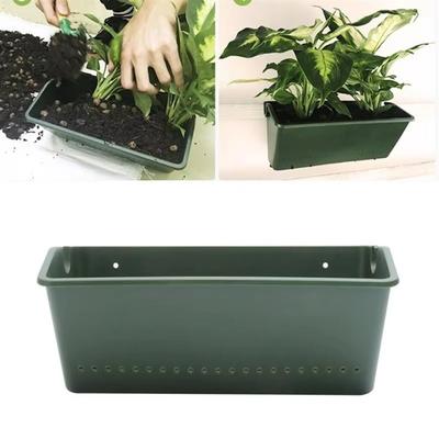 Plastic Planting Box Green Plant Container Modern Plant Flowerpot  Garden Decoration