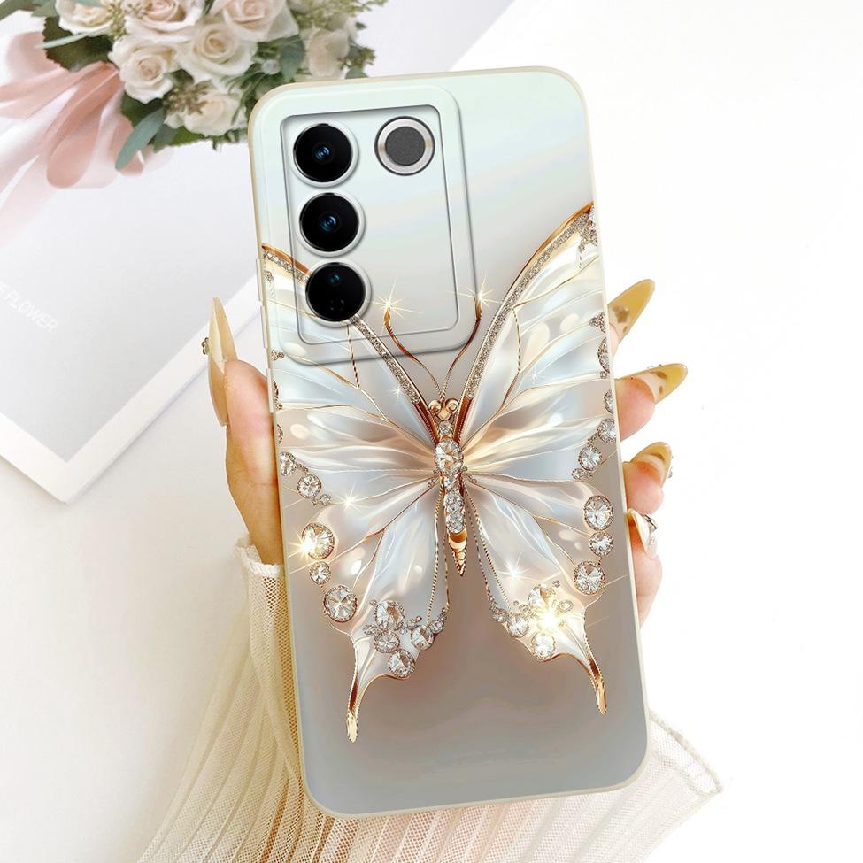 For Vivo V27 V2231 V2246 Case For Vivo V27 Pro V2230 Cover Luxury Fashion Cool Kawaii Cute Painted Silicone Casing