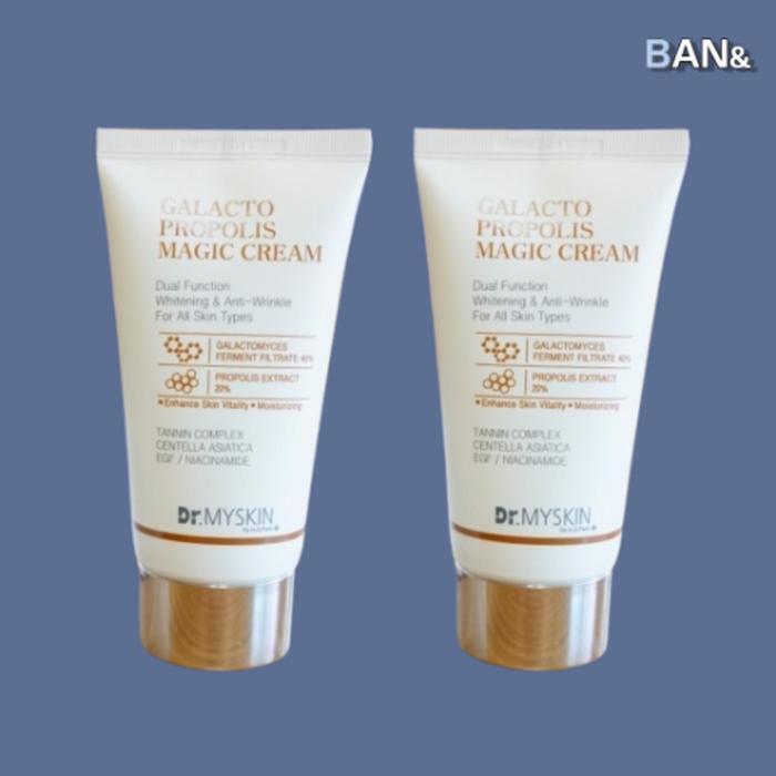

[DR.MYSKIN] DR.MYSKIN Magic Moisture Cream 75ml x 2 Galactomyces Propolis Moisturizing Cream (17503325)