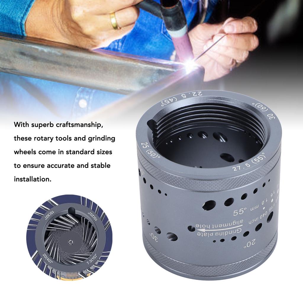TIG Welding Tool Sharpener 8 Diagonal Holes Good Compatibility Electrode Sharpener Grinder User Friendly for Metal Processing