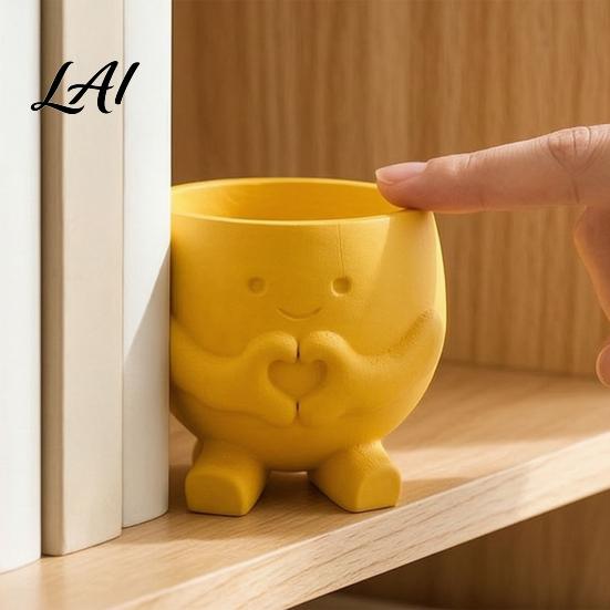 Gift for Plant Lovers 3D Printed Cute Smile Pots Succulent Planters Indoor Plants Decorative Pot Funny Small Flowerpot Unique Planter Home