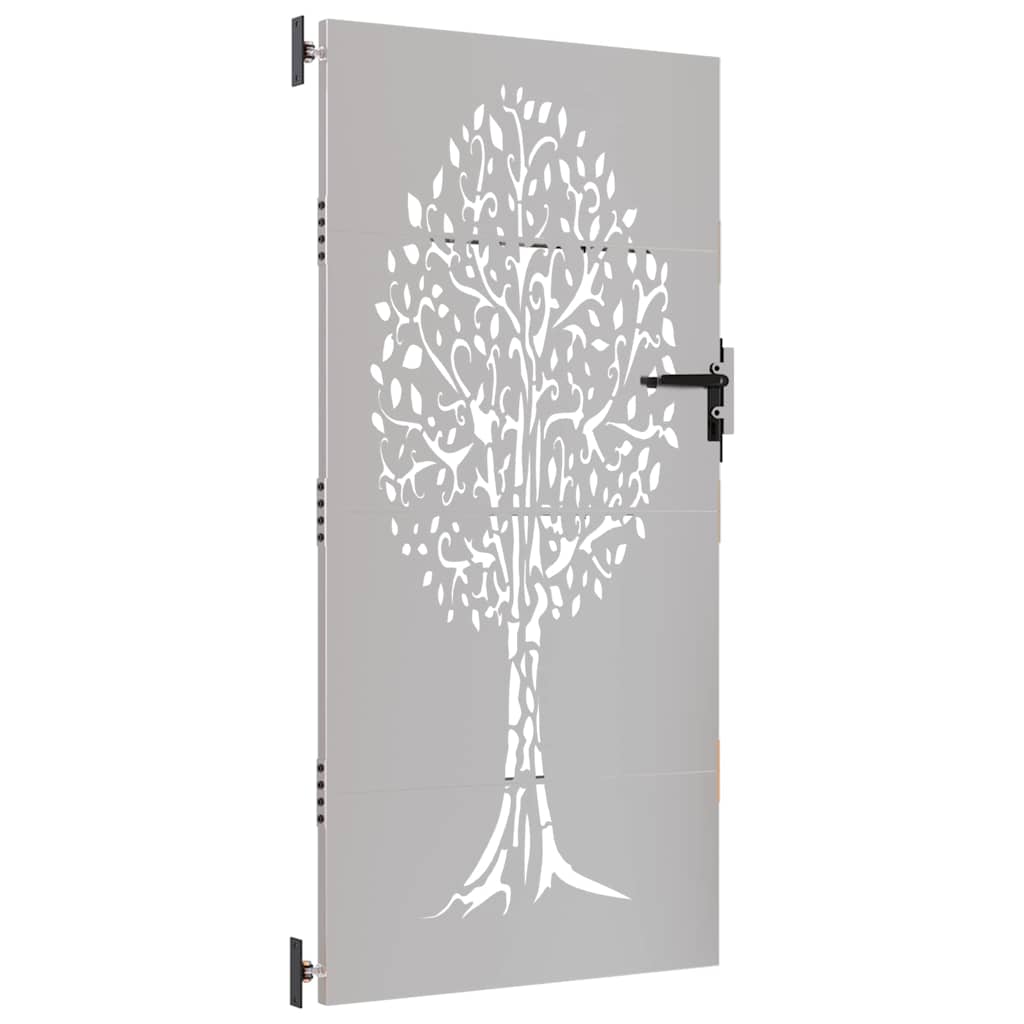 Garden Gate 85 X 175 Cm Corten Steel Tree Design
