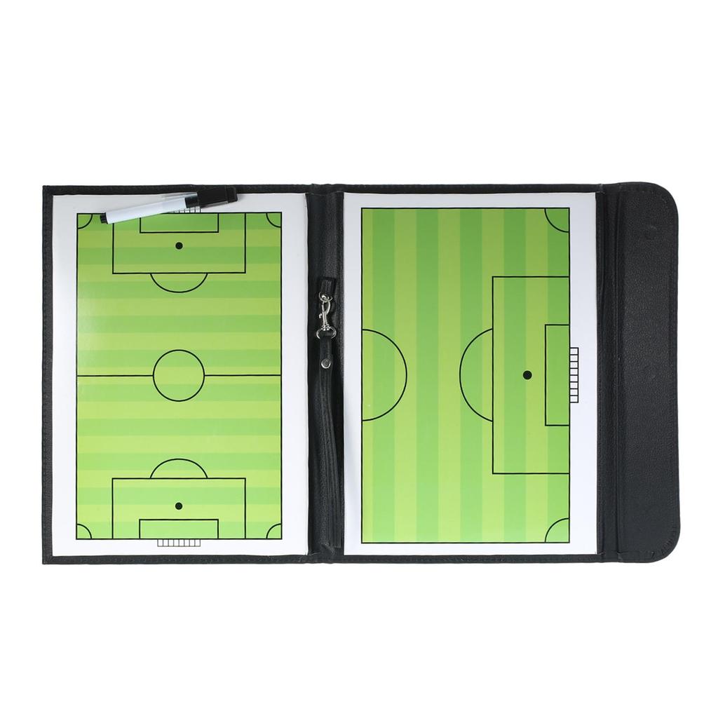 Football Coaches Magnetic Tactic Board Foldable Strategy Clipboard with a Write Wipe 2-in-1 Pen Football