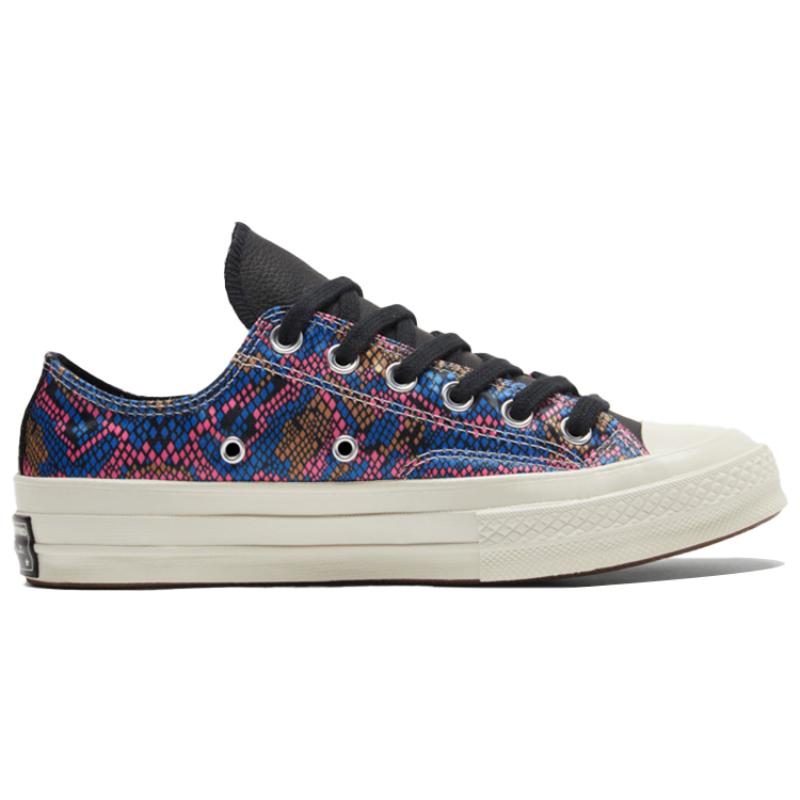 Converse 1970s Chuck Taylor All Star Synthetic Leather Snake Print Non-Slip Abrasion Resistant Low Top Board Shoes Women's Colour