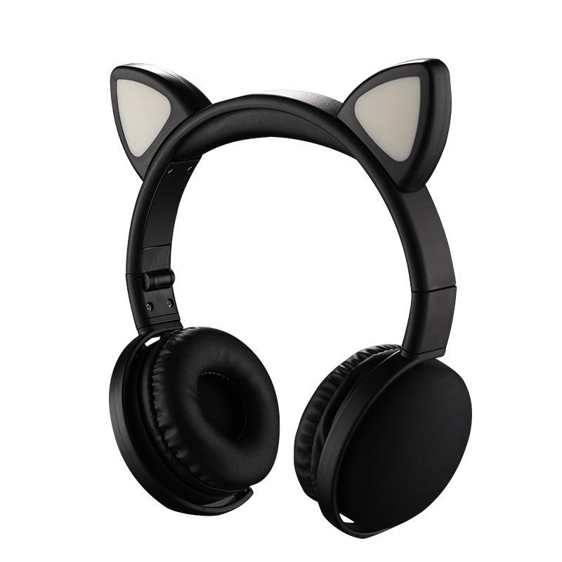 2025 S523 Luminous Cat Ears Bluetooth Headphones: Long Battery Life, No Delay, Wireless, Head-Mounted