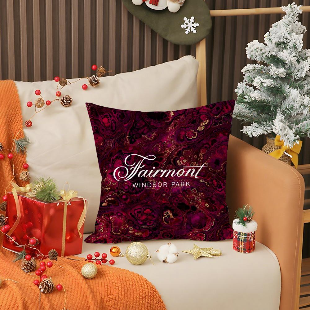 Fairmont H-Hotels & Resorts Pillow Case Living Room Sofa Decorative Cushion Cover Simple Household Light Luxury Printed Pillow