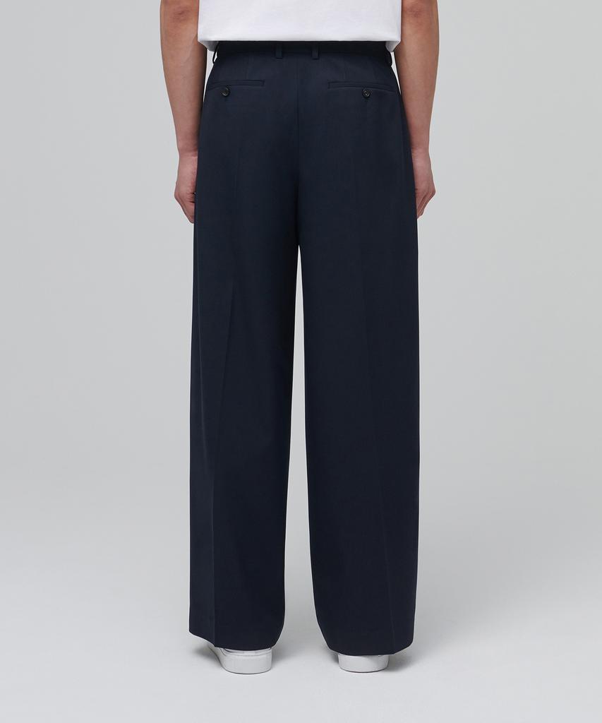 MUSINSA STANDARD Super Wide Hidden Banding Slacks [Navy]
