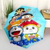 Doraemon Abenteuer Outdoor Automatischer Regenschirm Kompakt & Langlebig 8-Rippen-Design Leicht für Damen/Herren Modefans Stilvolles Geschenk für Damen