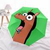 1pc Horse Expression Automatic Folding Umbrella Automatic Open/Close, 8-Rib Durable Frame, Compact Travel Umbrella Suitable032