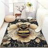 1 Stück Teppich im Retro-Stil mit Bienen- und Blumendruck, moderne Heimdekoration, Bereichsteppich, Wohnzimmer, Schlafzimmer, Bettseite, Sofa, Gang, Korridor, Bodenmatte