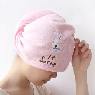 Bonnet de Douche Microfibre Bain Sèche-Cheveux Rapide Serviette pour Sécher Dame Serviette de Bain Douce Style Adorable pour Dame Homme Turban Outils de Bain