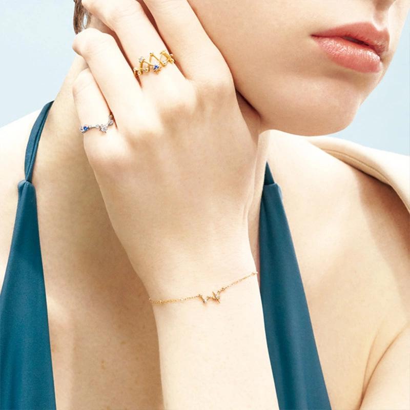 Japanese Light Luxury New Hand Jewelry Romantic Big Dipper Cassiopeia Bead Bracelet for Women S925 Silver Constellation Set