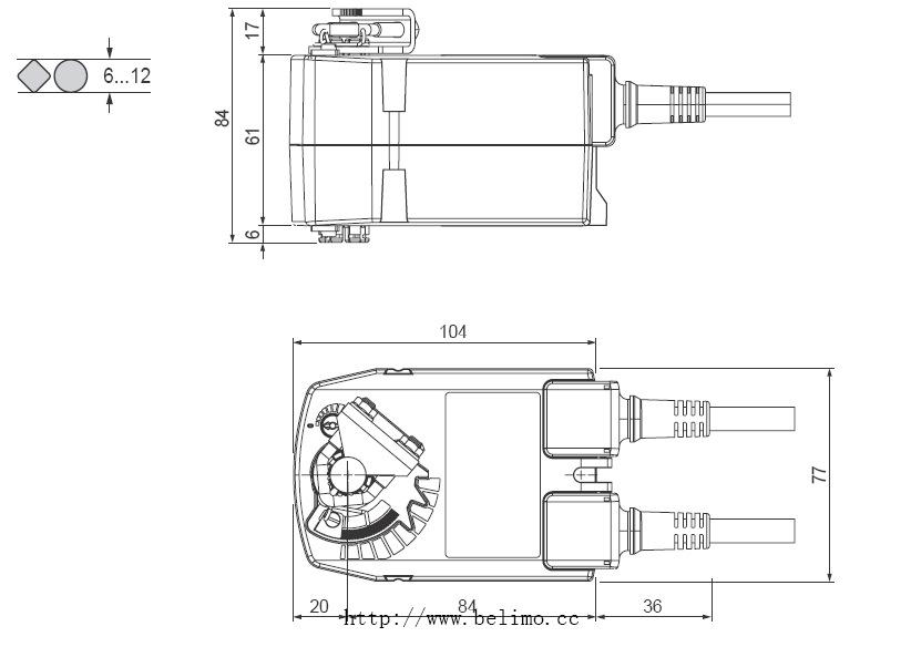 BELIMO TF24-SR 24V Analog Electric Air Damper Actuator