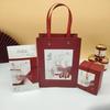 Creative Wedding Banquet Invitation Set: Three-Piece Candy Box, Card, and Handbag