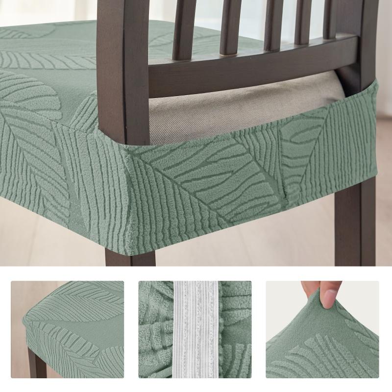 Solid Washable Dining Chair Covers Anti Slip Stain Resistant Seat Cushion Slipcover For Hotel Home Use