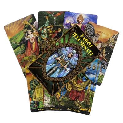 Karty Tarota Illuminati Talia do Wróżenia Wersja Angielska Edycja Wyrocznia Planszowe Gry Stolikowe do Party