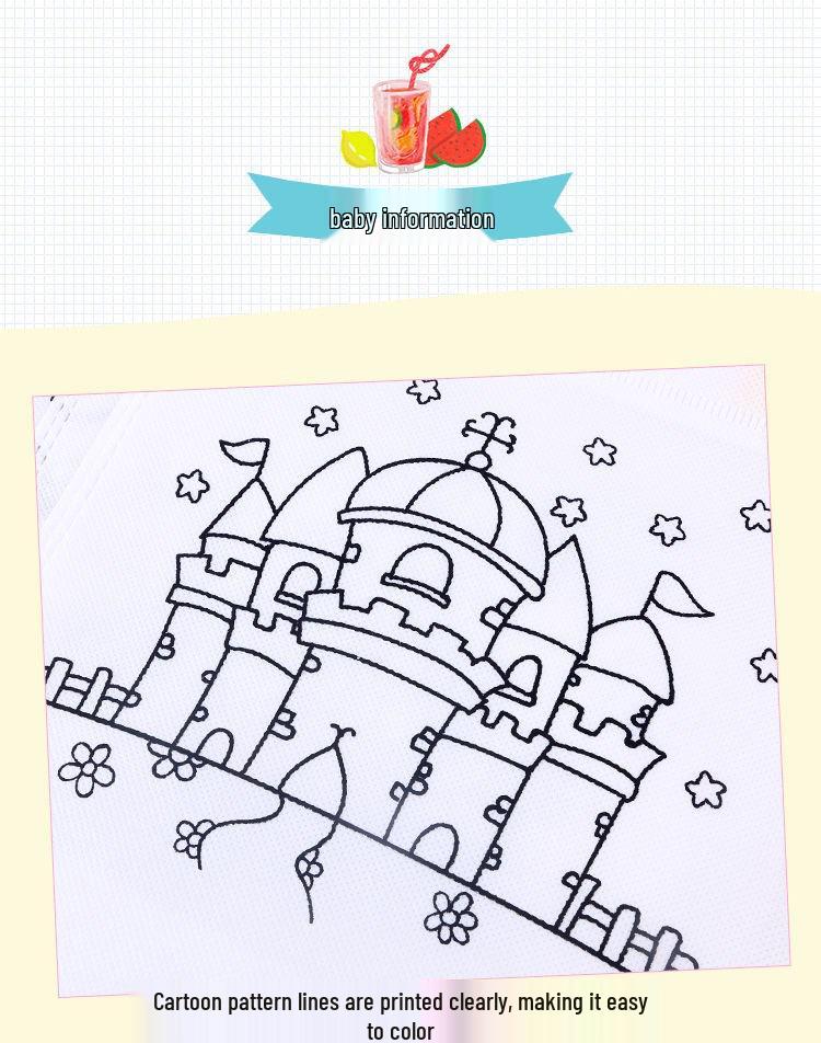 Children's DIY Graffiti Tote Bag – Eco-friendly Non-woven Art Bag for Creative Kindergarten Projects