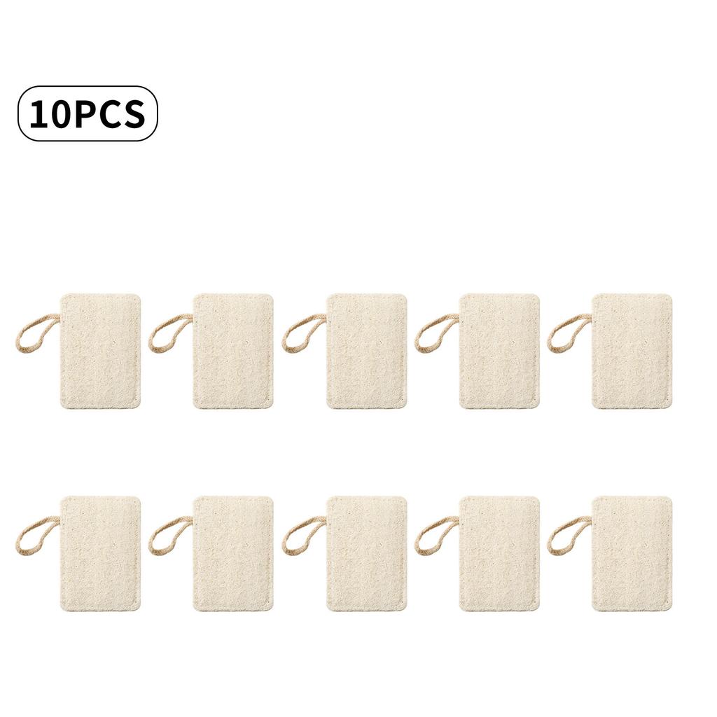 10Pcs Natural Loofah Sponge Body Scrubber Exfoliating Bath Sponge for Shower and SPA Cleaning Gentle Back Scrubber for Women and Men