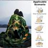 1pc Wolf Forest Blanket, Lightweight Flannel Throw Blanket For Sofa, Bed, Travel, Camping, Living Room, Office, Couch, Chair, And Bed