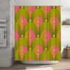 Modern Bathroom Shower Curtain Vivid Graphic Print with Yellow Green Pink Circles Waterproof Fabric for Bath Decorations – Easy