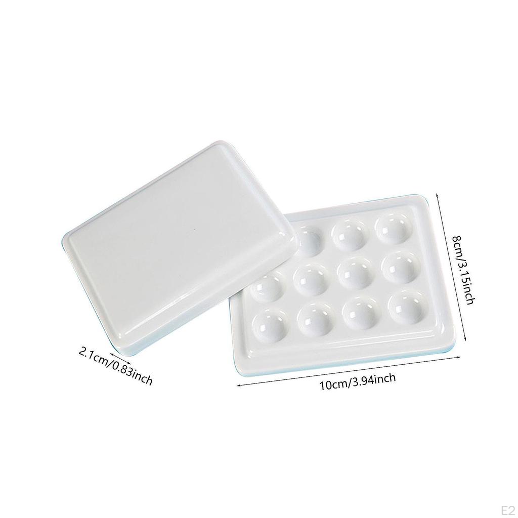 Paint Palette, Mixing Tray with Lid, 12 Wells Portable Artist Colors for Watercolor