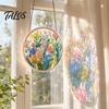 Balkon Sonnenfänger Blumenmuster Fänger, Acryl Bunt Eule Kolibri Libelle Sonnenfänger, Diamond Art Sonnenfänger Künstlerisches Hängendes Ornament,
