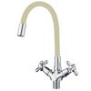 Electroplated Universal Flexible Spout Hot & Cold Sink Faucet