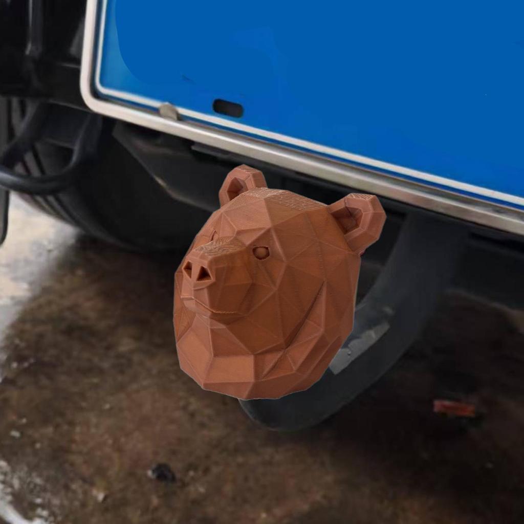 Hitch Cap Bear Head 2inch Trailer Hitch Plug Cover Car Accessories Cartoon Exterior For Towing Rv Trucks Boat Vehicles Atv Daily