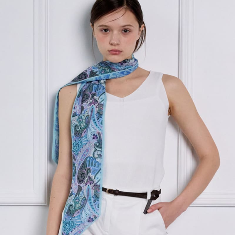 Healiote HEAL PAISLEY TIE SCARF_SKY BLUE