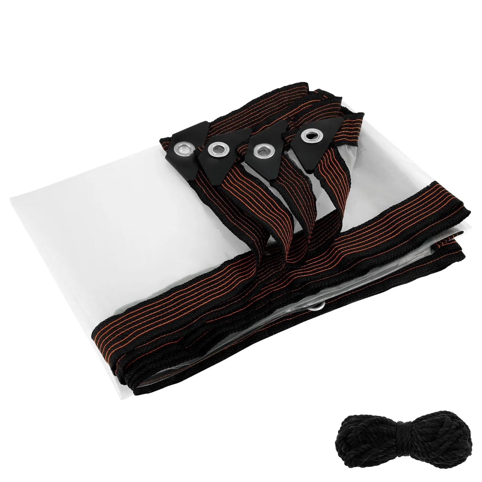 

Clear Waterproof Tarps,Poly Tarpaulin Outdoor Garden Rainproof Covering,Clear Vinyl Tarp with,for Covering Henhouse Porch Canopy 2x3M чистий