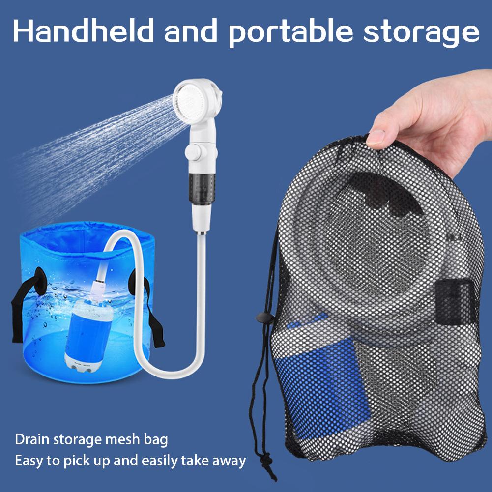USB Electric Shower Rechargeable Mobile Bathing Pump With Digital Display For Cleaning Cars Pets