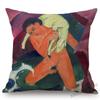 Expressionism Artwork Blue Horses Fox Cubism Animals Abstract Oil Painting Franz Marc Sofa Decorative Pillow Case Cushion Cover