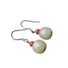 Hetian Jade & Nan Hong Earrings: Versatile S925 Sterling Silver, Classic Style for Instagram & Xiaohongshu
