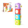 Aktivitätswürfel & Stapelspielzeug Blöcke Set aus 4, Montessori Spielzeug Pädagogische Aktivitäten Sensorisches Reise Spielzeug für Kleinkinder Geschenke