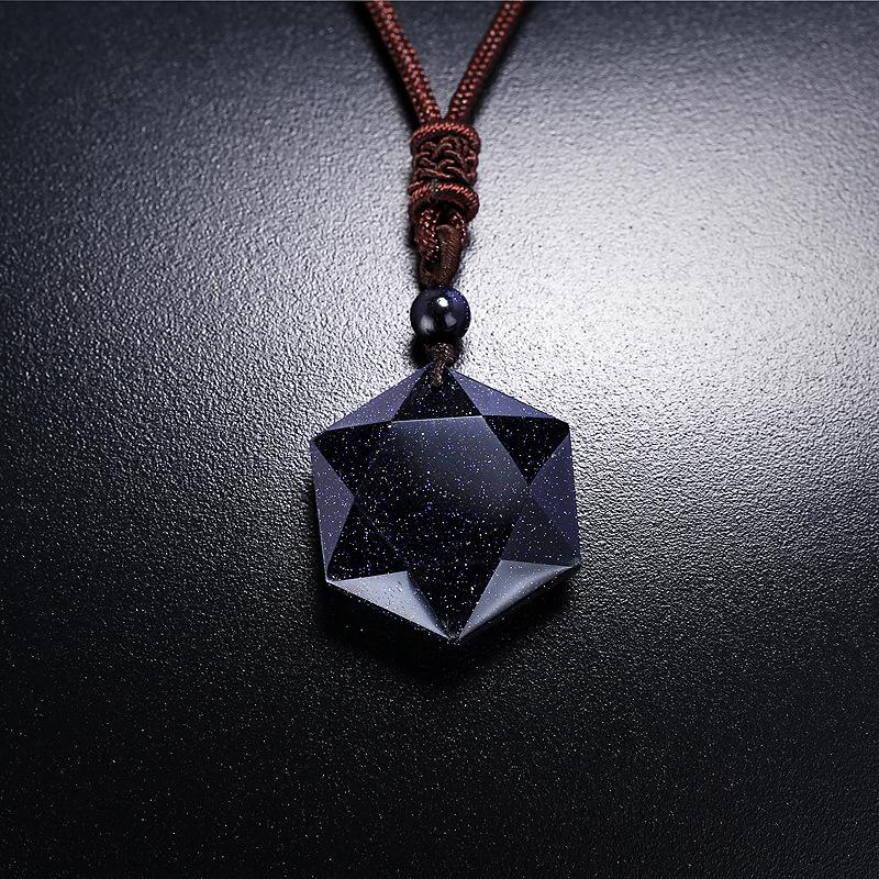Black Obsidian Pendant With Rope 