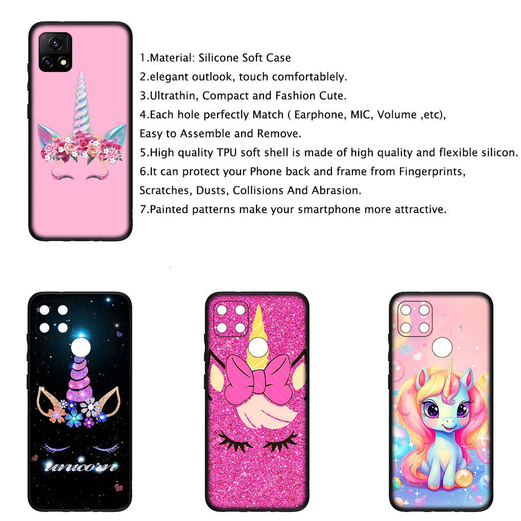 Cover for iPhone 17 16 15 Xiaomi Poco Redmi Note 14 13 12 11 Pro Max 9 16e Samsung Galaxy S25 S24 S23 OPPO Huawei Unicorn Horse Comics Phone Case