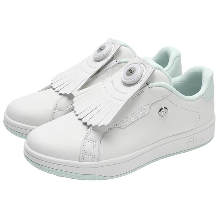 New FILA GF 1911 Trainer Abrasion Resistant Low Top Golf Shoes Women's Bright White A12W531712F-BW