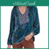 Neck Dressing Tshirt Women V Elegant Popular Retro Floral Tshirt Blouse Women Clothes