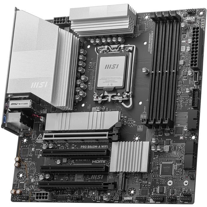 Carte mère - MSI - PRO B860M-A WIFI Intel B860 LGA 1851 (Socket V1) micro ATX