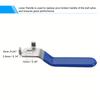 1pc Lever Handle Iron Chrome Plated Replacement Quarter Turn with Plastic Grip Blue for DN25 Ball Valve